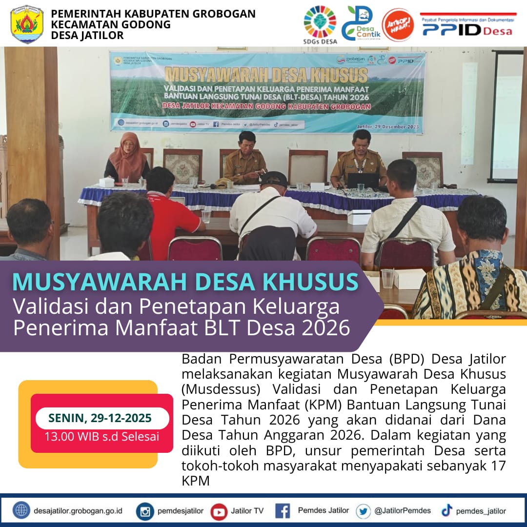 Musdessus BLT Desa 2026