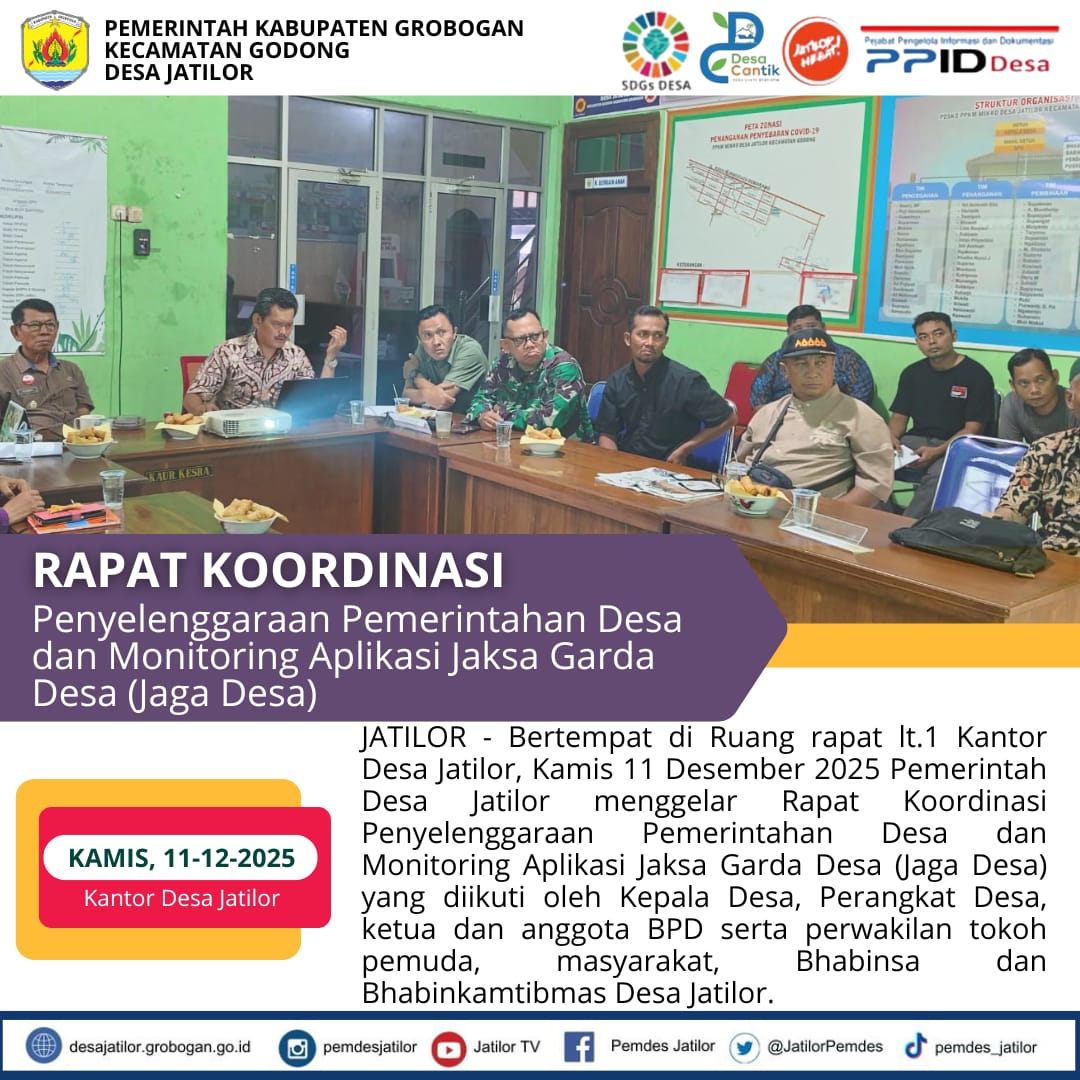 Rakor Pemdes Aplikasi Jaga Desa