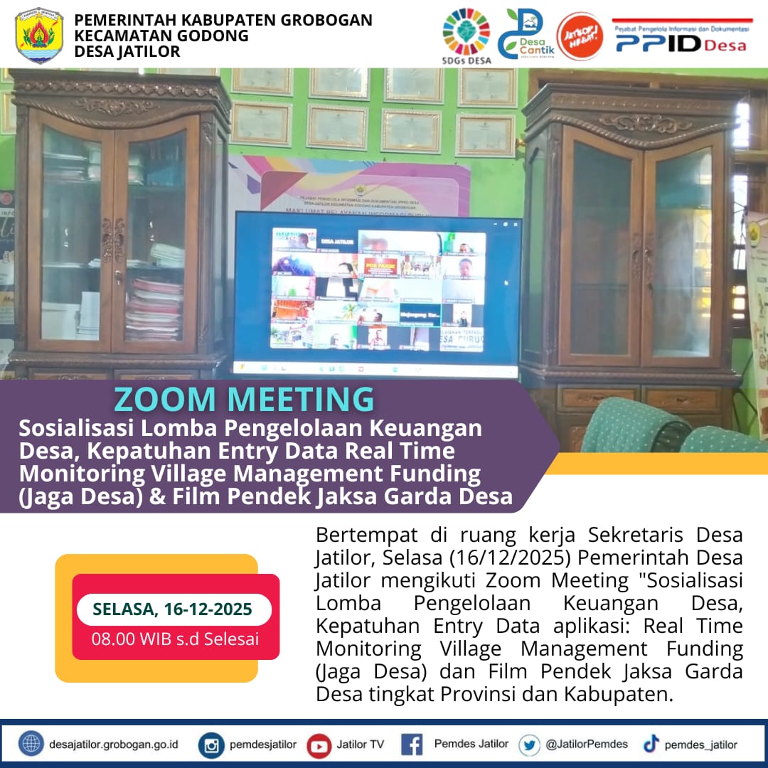 Zoom Meeting Sosialisasi Lomba Jaga Desa 2025